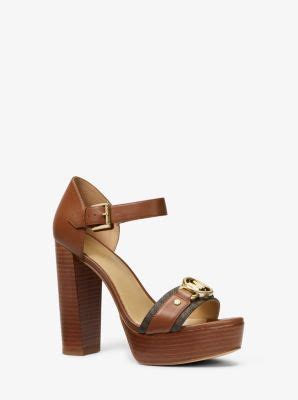 Rory Leather and Logo Platform Sandal 